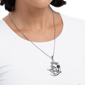 Paparazzi Silver Witch on Moon Earrings